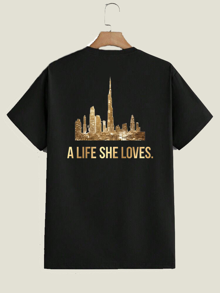 Empowered Minimalist Metalic Vinyl Tee
