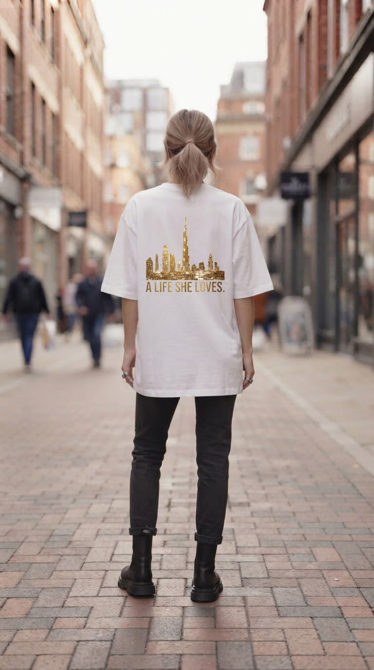 Empowered Minimalist Metalic Vinyl Tee