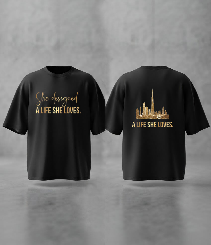 Empowered Minimalist Metalic Vinyl Tee